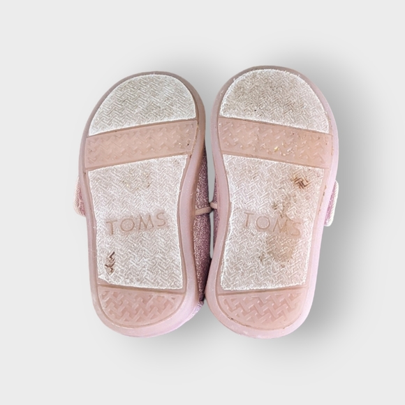 5T TOMS Toddler Sparkle Alpargatas Shoes Glimmer Classics - Picture 6 of 6